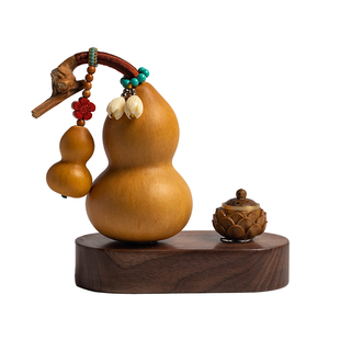 天然精品小葫芦创意文玩手把件车载香薰摆件中控台装饰品高级礼物