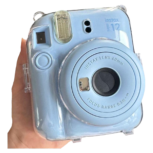 适用拍立得mini12保护壳instax富士mini11保护套SE/WIDE400透明保护水晶壳硅胶套硬壳防摔防撞配相片收纳