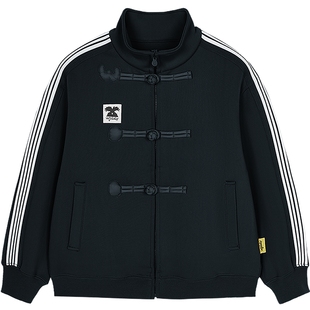 woobaby儿童亲子加绒保暖新中式运动服25冬男女童外套拜年服夹克