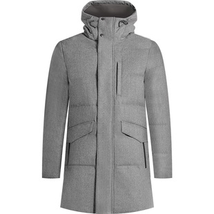 【秋冬热卖】LAMPO/蓝豹男羽绒服中长款95白鹅绒商务休闲羽绒服