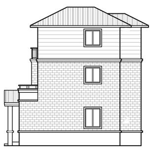 8.4x10.8米三层农村自建房CAD建筑施工图电子版带效果图194平民居