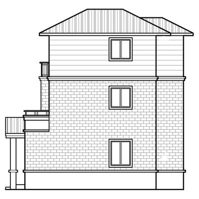 8.4x10.8米三层农村自建房CAD