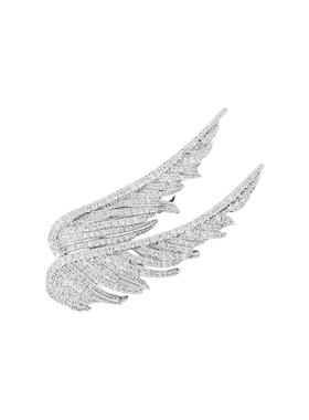 银色天使之翼胸针女款轻奢高级感