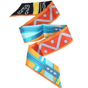 绑包包手柄小丝巾真丝小丝带飘带桑蚕丝头巾欧美定制系缠绕包带