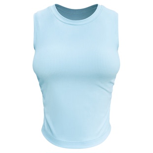 瑜伽背心遮副乳自带杯可外穿运动内衣修身显瘦跑步普拉提训练上衣