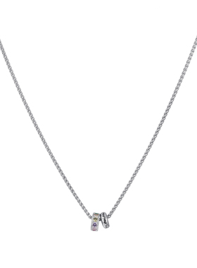 彩钻锆石吊坠项链小众设计