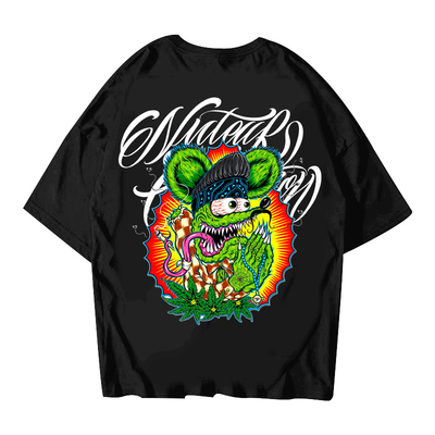 核爆炸芬克鼠重磅大码短袖T恤男