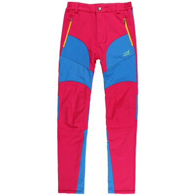 加绒冲锋裤女士冬季东北防寒防水防风户外登山薄绒加厚软壳保暖裤