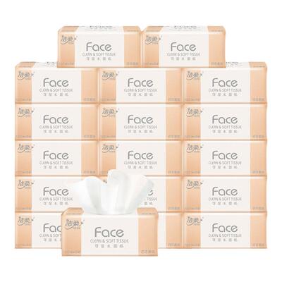 洁柔抽纸18包百花香味绵柔餐巾纸