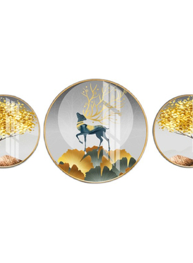 福禄双全沙发背景墙客厅装饰画