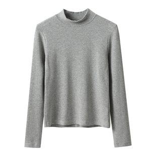 轻柔软糯 女士半高领长袖打底衫 恒温弹力保暖上衣 春秋款 女装