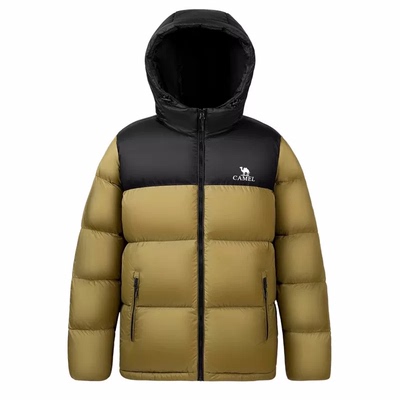 骆驼火山羽绒服情侣短款加绒加厚保暖面包服防寒外套