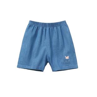 儿童短裤夏季薄款纯棉仿牛仔裤男童女童裤子夏装宝宝百搭五分裤潮