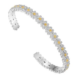 T.MAJOR 山茱萸系列 迷你四照花环绕双色拼接手镯