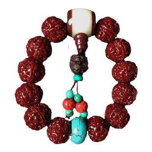 天然机刷包浆6瓣大金刚菩提包浆金刚手链菩提金刚手串六瓣18-21mm