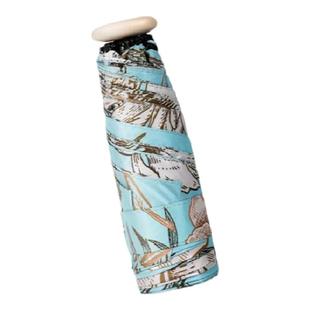 黑胶防晒防紫外线雨伞五折拇指伞轻巧便携遮阳伞小雨伞女生口袋伞