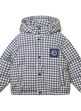 3件5折 Little现货英国Wynken FW25秋冬儿童千鸟格羽绒服连帽马甲