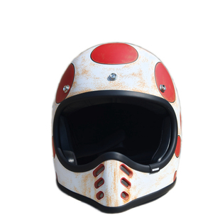 Mini moto3小盔体摩托车复古巡航全盔骑行机车尖嘴美式头盔轻便