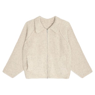 LOWRYS FARM外套女2025冬季新款宽松通勤翻领针织长袖上衣591519