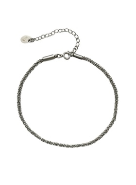 高级感波光粼粼银色麻花手链百搭