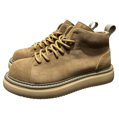 厚底工装靴翻毛皮马丁靴