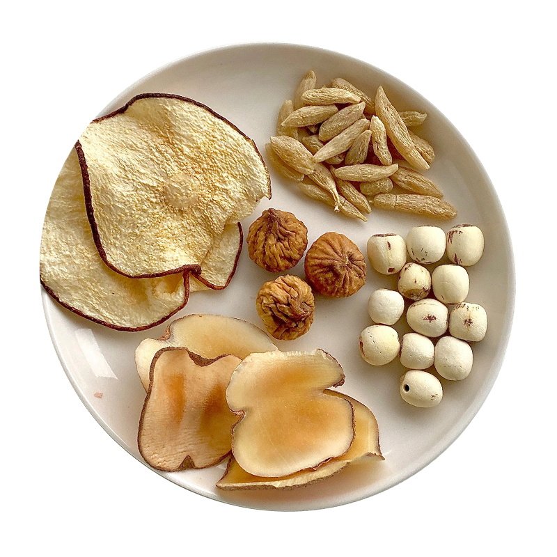 莲子麦冬汤海底椰雪梨干无花果煲汤料养生茶包成人宝宝煲汤材料包