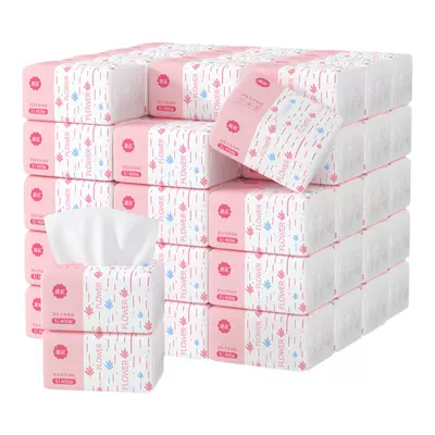 漫花纸巾400张原木5层面巾纸抽