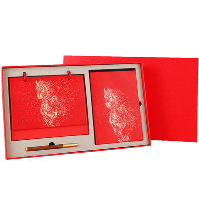 大套台历笔记本礼盒装，送礼有面