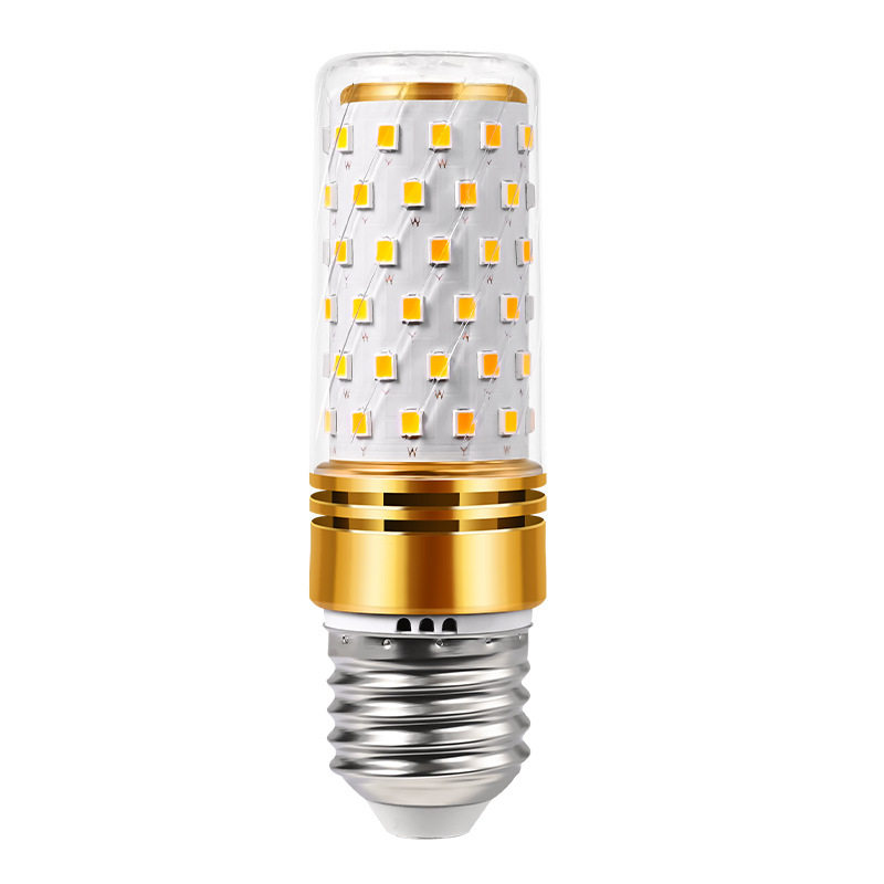 led灯泡节能灯E14螺口E27玉米灯家用照明超亮吊灯光源三色光暖光