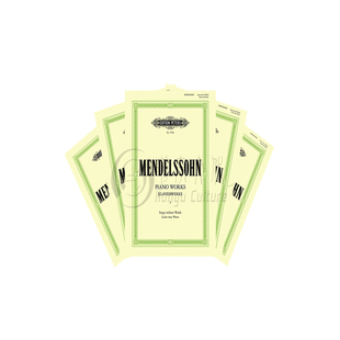 门德尔松 钢琴作品全集 无词歌 带指法 全套共一至五卷 德国彼得斯原版进口乐谱书 Mendelssohn Complete Piano Works Vol 1-5
