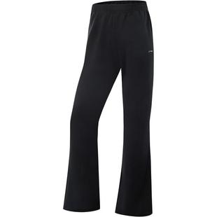 李宁奶芙裤丨阔腿裤女秋冬微喇裤休闲运动裤直筒黑色卫裤女款