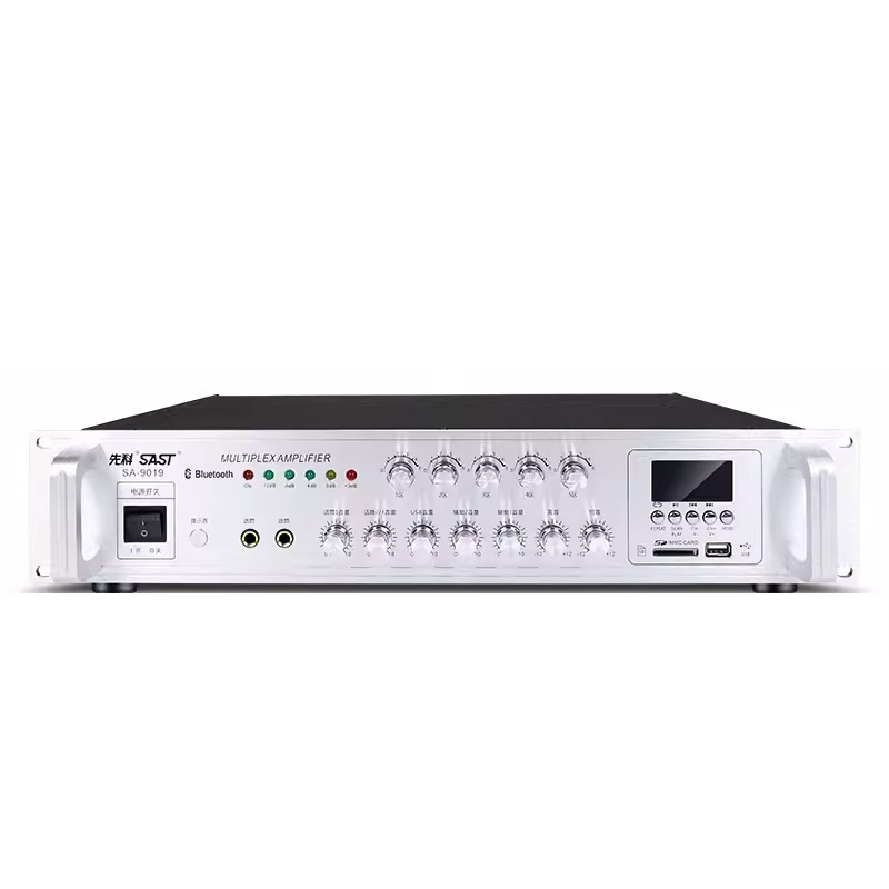 先科9008蓝牙分区功放机音箱喇叭家用定阻定压音响可插卡小公放器