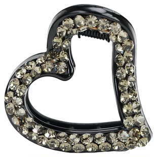 兰壹壹心语抓夹轻奢时尚镂空桃心桃心钻钻发夹发量少半扎高级发饰