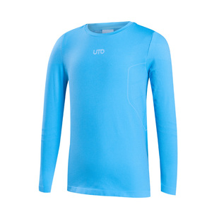 UTO悠途儿童快干排汗长袖大童圆领紧身打底衫男童运动长T恤