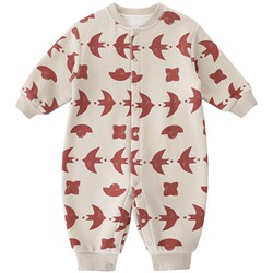 婴儿加绒卫衣中国风红色新年服