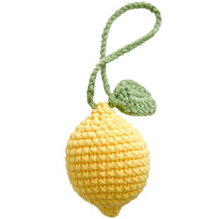 手工勾织3色柠檬  只此一家 包包挂饰 DIY编织成品挂件
