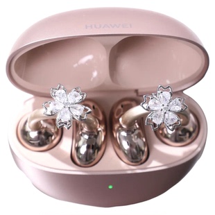 适用华为freeclip2耳夹式耳机钻扣可旋转樱花锆石耳夹扣装樱花耳扣蓝牙耳机扣装饰饰品配饰