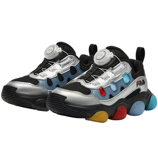 FILA斐乐儿童童鞋跑步鞋2025冬季新款女小童旋钮运动鞋子草莓灯鞋