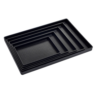 白色长方形茶杯托盘防滑塑料酒店宾馆水杯茶盘密胺树脂欧式杯子盘