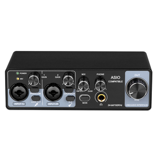 得普声GR22直播声卡电脑录音编曲ASIO外置降噪高采样主播K歌