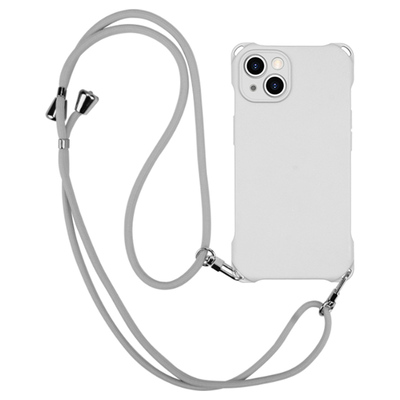 手机壳挂绳斜挎可背灰色高级感