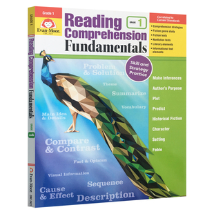 Evan-Moor Reading Comprehension Fundamentals 阅读理解基础强化练习 美国加州教辅 evanmoor 原版进口正版少儿英语一年到六年级
