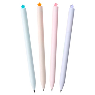 KACO笔中性笔初心新色款星星款旋转出芯中性笔黑笔0.5黑色双珠速干高颜值少女心签字笔含2根笔芯学生刷题