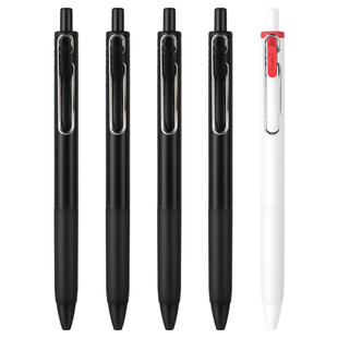 日本uni三菱铅笔中性笔小浓芯UMN-S学生用按动黑色0.5mm水笔彩色笔日系文具-05办公用品红笔签字笔子弹头