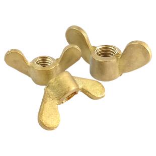 铜蝶形螺母黄铜羊角螺帽元宝螺母手拧铜螺帽MM3M4M5M6M8M10M12M16