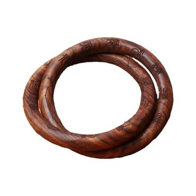 天然雷击木道家阴阳环乾坤圈