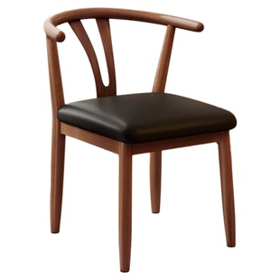 餐椅家用太师椅酒店餐厅餐桌牛角椅商用出租房用靠背凳子饭店茶椅