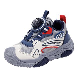 巴布豆童鞋男童鞋子男款2025新款秋季男宝男孩老爹鞋女儿童运动鞋