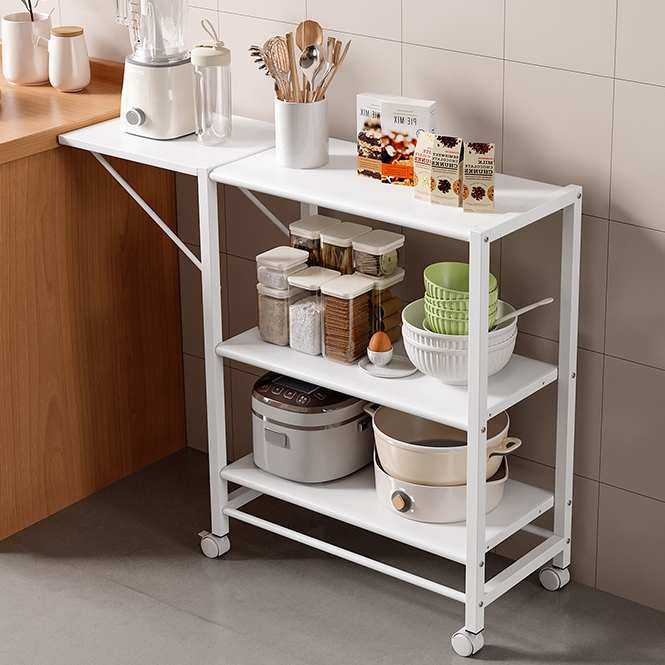 厨房电器置物架移动餐边柜小推车微波炉置物架落地多层锅具收纳架