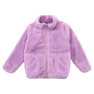 亲子摇粒长绒~儿童摇粒绒外套男女童校服内胆宝宝珊瑚绒拉链茄克